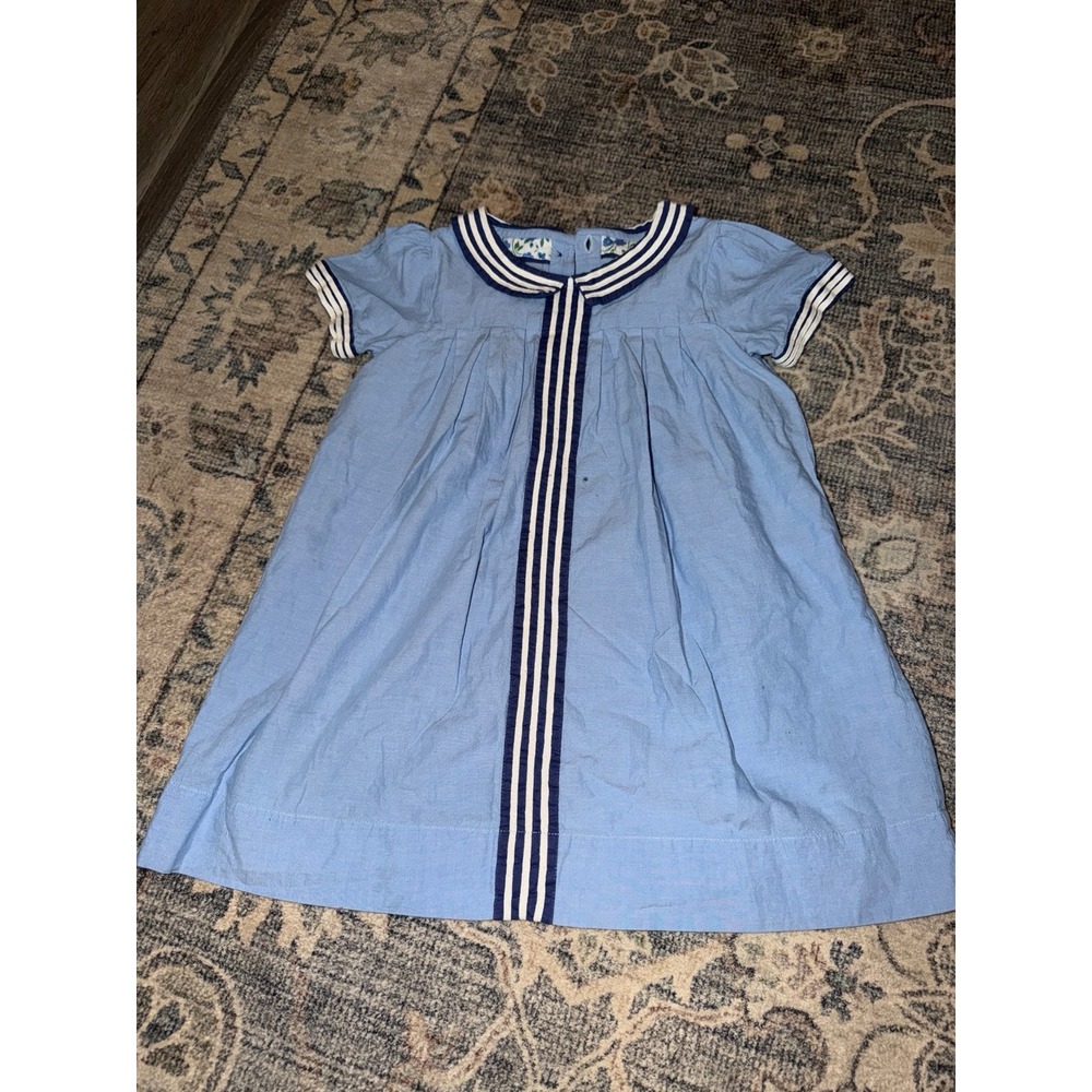 Mini Boden Blue Sailor Dress Toddler